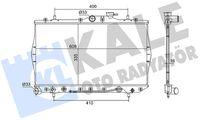 RADYATÖRÜ HYUNDAI ACCENT 1.3L G4EH 95-00 1.5L G4EK 95-00 (otomatik vites - A/T) (335mm x 608mm x 16mm) - KALE - OEM 2531022050