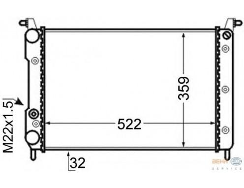 RADYATÖR PALIO 1.2-1.4 (522x359x32) - OP - OEM 46548483