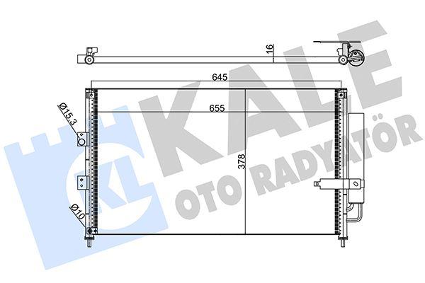 KLİMA RADYATÖRÜ (KONDENSER) HONDA CIVIC 1.8L R18A2 SEDAN (FD7 kasa) 06-11 / 1.3L HYBRID LDA2 (FD3 kasa) 06-> - KALE - OEM 80110SNAA02