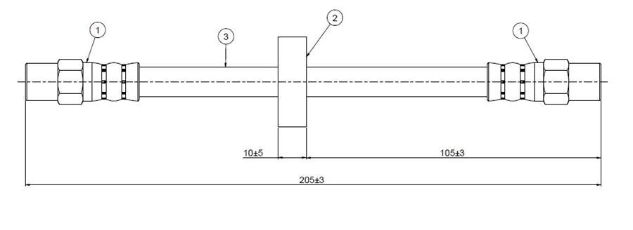 FREN HORTUMU arka Santana 82-84 - CAVO - OEM 453611775A