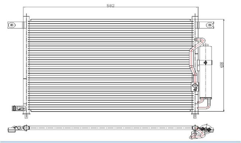 KLİMA RADYATÖRÜ (KONDENSERİ) CHEVROLET AVEO-KALOS 1.4i 16V 02> - ORIS - OEM 96469289