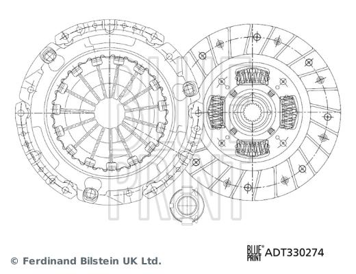 DEBRİYAJ SETİ TOYOTA — BLUEPRINT ADT330274 - BLUEPRINT - OEM 3125019095S1