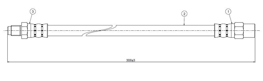 FREN HORTUMU arka 7 BERLİNA (E38) 88 - CAVO - OEM 34301163080