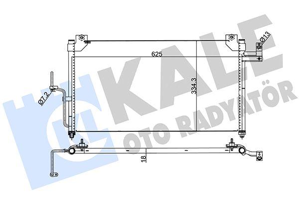KLİMA KONDENSERİ MAZDA 323 F VI-323 S VI (AL-AL) (625X338X16) - KALE - OEM B25P61480A