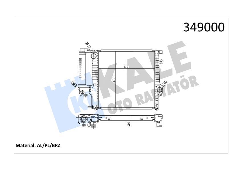 MOTOR SU RADYATORU BMW M40 M42 M43 M44 M50 M52 E30 E36 KLIMALI / MANUEL SANZIMAN - KALE - OEM 17111728907