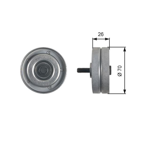 ALTERNATÖR GERGİ RULMANI MERCEDES G-SERISI (W461)- VW LT28-46 II 2.8TDI (97-06) - GATES - OEM 062145278A