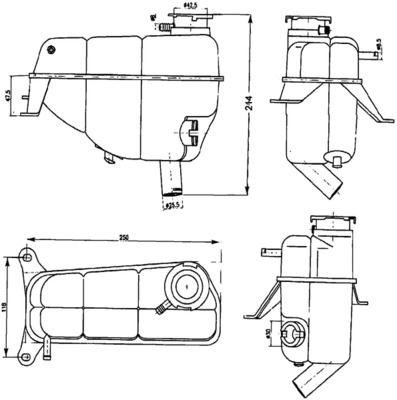 RADYATOR YEDEK SU DEPOSU MERCEDES E-CLASS W124 S124 C124 A124 - MAHLE - OEM A1245001349