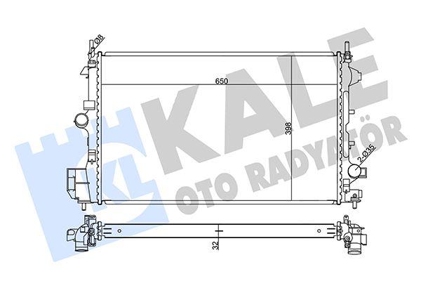 RADYATÖR VECTRA C 04>CROMA 05> 1.9CDTI (MEK+AC) (650x408x33) - KALE - OEM 1300273