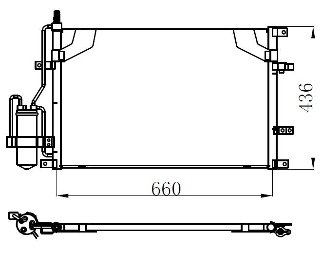 KLİMA RADYATÖRÜ VOLVO XC70-V70-V70-S80-S70-S60-C70-850 98> 2.4-2.5 D5-T5 - ORIS - OEM 6848889