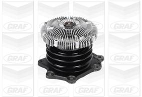 DEVIRDAIM SU POMPASI FAN TERMİKLİ NISSAN PICK UP 2.7L TD27 TD27T D22 97-01 - TERRANO 2.7L TD27T R20 dizel turbo 96-> - GRAF - OEM 210100F002