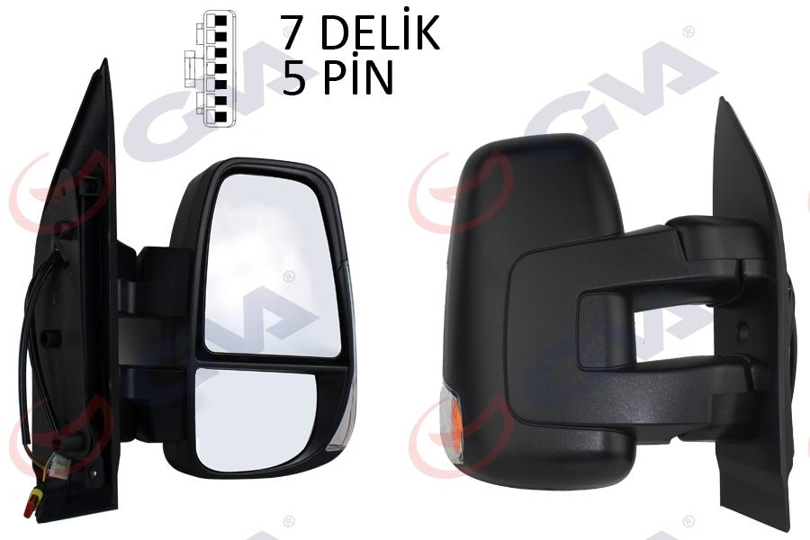 DIŞ DİKİZ AYNASI SAĞ DAILY 06> MEKANİK+KISA KOL+SİNYALLİ+KONVEKS VM-6950R - GVA - OEM 3800414