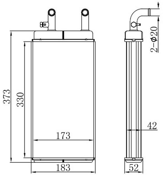 KALORİFER BRAZİNG HEATER A/M(330X175X40)GULERYUZ COBRA ÖN KALORİFER - ORIS