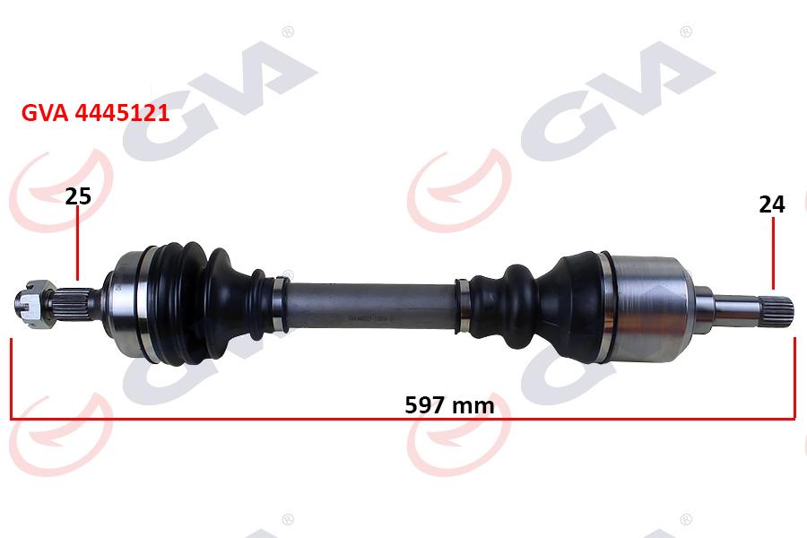 KOMPLE AKS SOL PARTNER-BERLINGO (96-08) 1.9D (597mm) - GVA - OEM 3272.A9