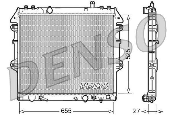 RADİATOR. ENGİNE COOLİNG TOYOTA HILUX III (05-) - DENSO - OEM 164000L150