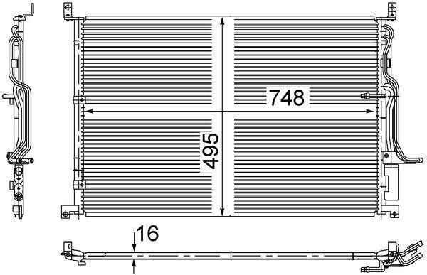 A/C-Kondensator AUDI A8 — MAHLE AC271000S - MAHLE