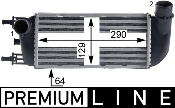 Ladeluftkühler FIAT 500 1.3 - MAHLE