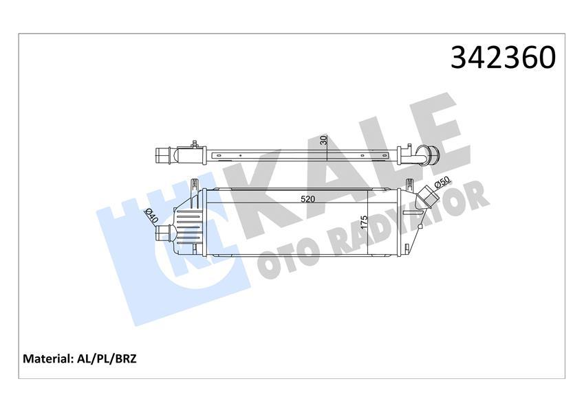 INTERCOOLER MICRA III 1.5 DCI (03-10) AL PL BRZ - KALE - OEM 14461-AY600