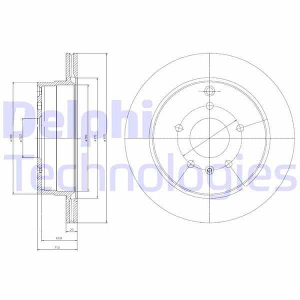 FREN DISKI ARKA (5D 303MM) CAPTIVA ANTARA 06- - DELPHI - OEM 96625873