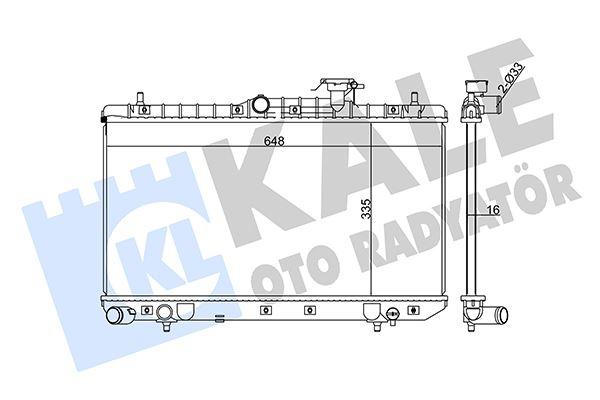 SU RADYATORU ACCENT-ACCENT II (AL/PL/BRZ) (335X648X16) (MANUEL) - KALE RADYATOR - OEM 2531025300