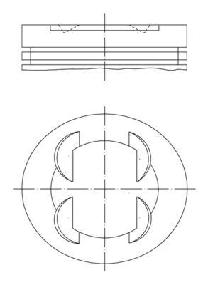 MOTOR PISTONSEGMAN (0.50) ASTRA J-CORSA D-E MERIVA B-ADAM-AVEO 1.4 16V A/B14XER-XEL-XFL-XEJ (73.90MM) - MAHLE - OEM 55588065