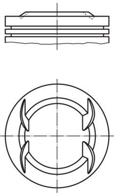 PİSTON COMPLETE MB — MAHLE 0011201 - MAHLE