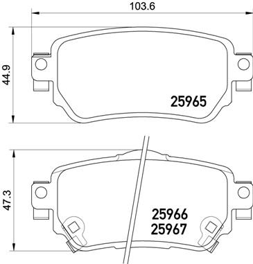 ARKA FREN BALATA RENAULT KADJAR 15> KOLEOS II 18> / NISSAN QASHQAI 1.6L Dci R9M dizel 11-> / X-TRAIL 1.6L Dci T32 12-> - SANGSIN - OEM 440605889R