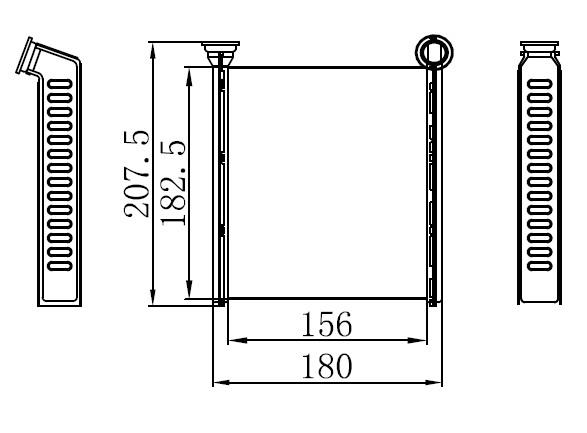KALORIFER RADYATORU BRAZING GOLF VI 10>14 JETTA IV 11> 155×185X26 AT/MT SANZUMAN - ORIS - OEM 5C0819031