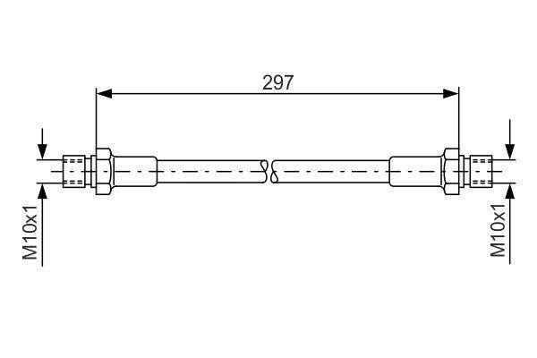 FREN HORTUMU. 297.00 MM - BOSCH