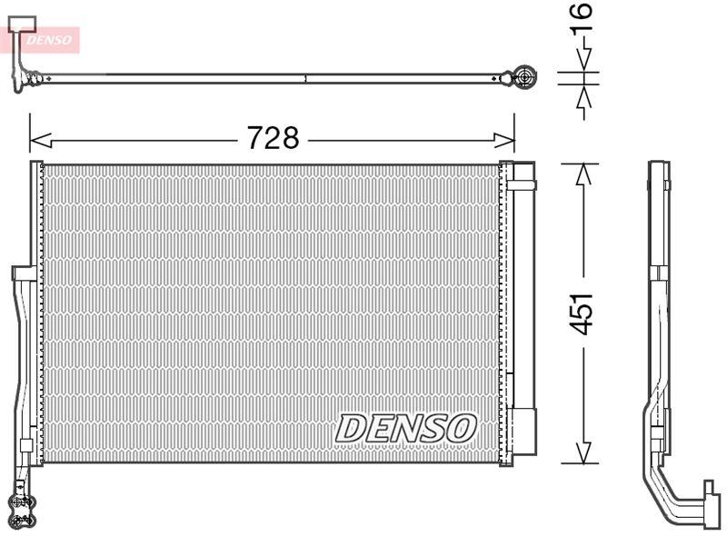 CONDENSER. AİR CONDİTİONİNG VW TOUAREG (7P) (10-18) - DENSO - OEM 7P0820411A