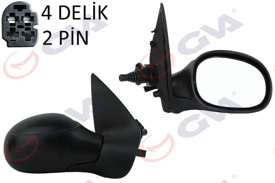 DIŞ DİKİZ AYNASI SAĞ 206 98> MEKANİK+ISITMALI+SENSÖRLÜ+KONVEKS 2 FİŞ VM-206HSR - GVA - OEM 8148.XZ