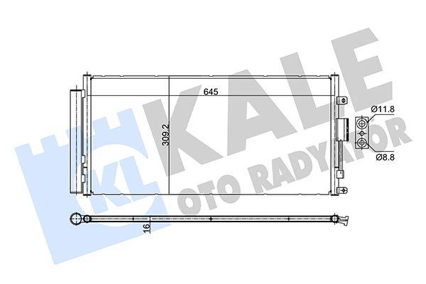 KONDENSER ABARTH 500 595 695 500C 595C 695C AL AL - KALE - OEM 51819064