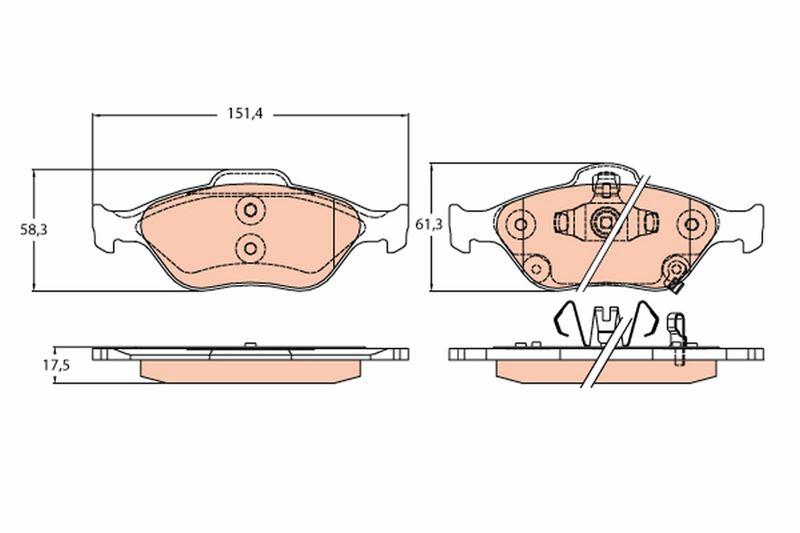 ÖN BALATA YARIS 10> - TRW - OEM 04465YZZDS