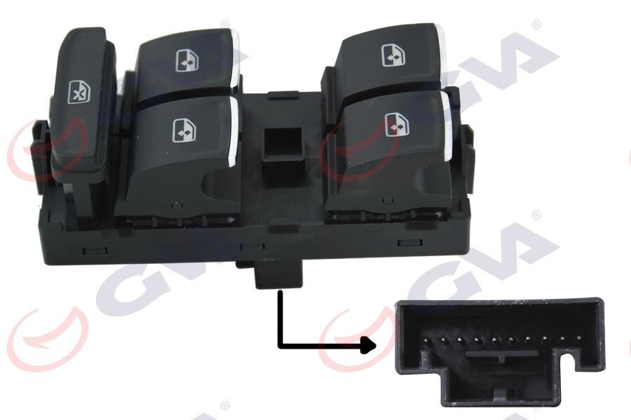 CAM AÇMA ANAHTARI VWAG GOLF7-LEON (DÖRTLÜ-NİKELAJLI) - GVA - OEM 5G0959857