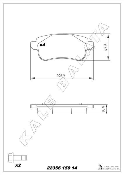 ARKA BALATA RENAULT MEGANE IV 15> ESPACE V 15> MEGANE IV GRANDTOUR 16> TALISMAN 15> NISSAN JUKE 19> - KALE - OEM 440608235R