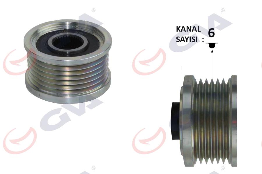 ALTERNATÖR KASNAĞI FIAT BRAVO II 06> DOBLO III 10> LİNEA 09> PUNTO 05> STILO 04>07 DUCATO 11> 1.6D MJET 1.9D MJET 2.0D MJET (6 KANAL) - GVA - OEM 77363948
