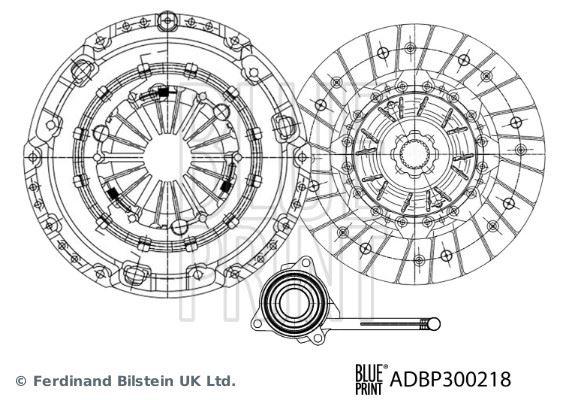 DEBRİYAJ SETİ A3 (8V) A3 (8V) CABRİO A3 (8V) SPORTBACK TT (FV) COUPE TT (FV) ROADSTER | ALHAMBRA II - BLUEPRINT - OEM 03L141018S1