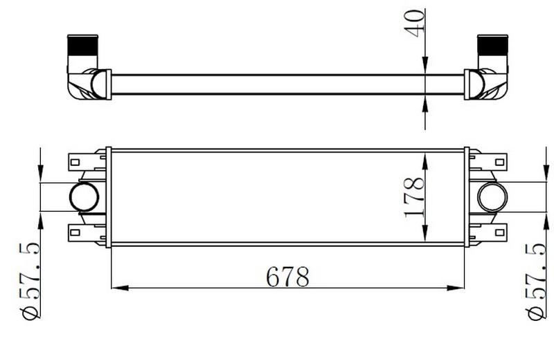 TURBO RADYATORU (INTERCOOLER) MASTER II MOVANO 98> (678X176X40) (MEK. OTOM.) - ORIS - OEM 4500847
