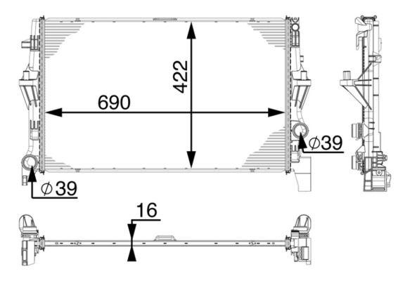 MOTOR SU RADYATORU MERCEDES VITO W447 14> - MAHLE - OEM A4475010201