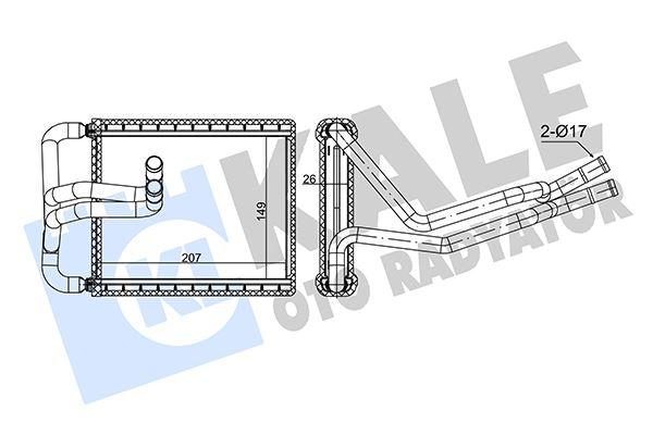 KALORİFER RADYATÖRÜ HYUNDAI TUCSON 2.0L D4EA 06-10 - ALEMİNYUM - KALE - OEM 971382E150
