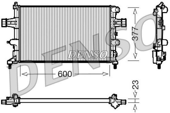 RADİATOR. ENGİNE COOLİNG OPEL ASTRA G (98-09) - DENSO - OEM 1300195