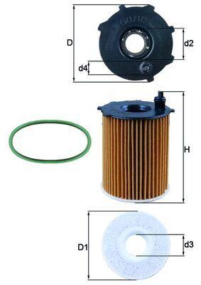 YAG FILTRESI P208 P301 P308 P508 P2008 PARTNER TEPPE BERLINGO CELYSEE C3 C4 DS3 DS4 DS5 JUMPY 1.6HDI EURO 6 CROSSLAND X GRANDLAND X B16DTH - MAHLE - OEM 1610693780