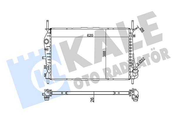 RADYATOR KLIMALI MONDEO 2.0D (01-07) (MT) AL PL BRZ - KALE - OEM 1216264