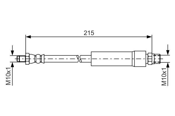 FREN HORTUMU; ARKA. 215.00 MM — BOSCH 1987476142 - BOSCH