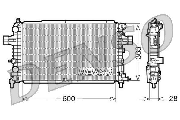 RADİATOR. ENGİNE COOLİNG OPEL ASTRA H (04-14) - DENSO - OEM 1300267
