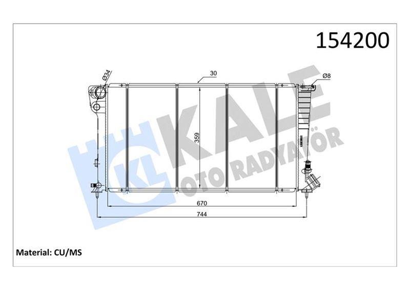 RADYATOR PARTNER BERLINGO XSARA 306 1.9D DW8 (98 02) 2 SIRA PA - KALE - OEM 9632466280
