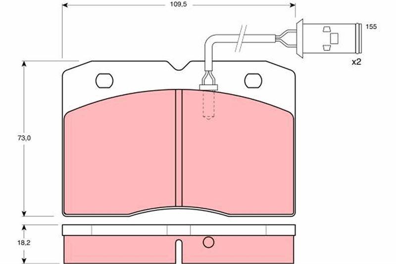 DİSK BALATA ÖN IVECO-DAILY II BUS-DAILY II PLATFORM/CHASSİS-DAILY II VAN - TRW - OEM IVECO1906039