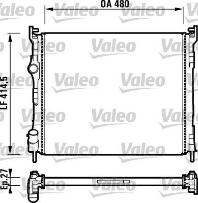 RADYATOR CLIO II — VALEO VAL-732737 - VALEO - OEM 7700436916