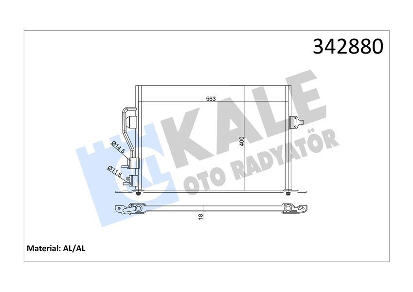KLİMA RADYATÖRÜ FORD MONDEO 96> 1.6-1.8-2.0 ZETEC - KALE - OEM XW2H