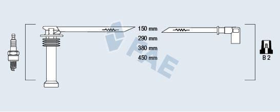 BUJİ KABLO TAKIMI FOCUS-CMAX-FİESTA-MONDEO-BMAX-MAZDA-VOLVO C30-S40-V50 98> 1.4-1.6 ZETEC - FAE - OEM YS6F