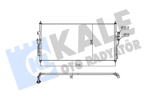 KONDENSER AL/PL/BRZ ALMERA II - KALE - OEM 2765095F0B